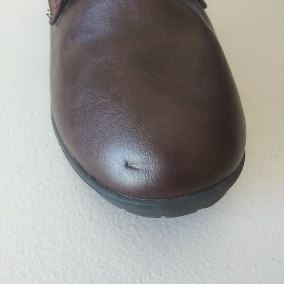 Link girls size 4 (equivalent to 5.5 women's shoes) dark brown high heel boot - Picture 10 of 15